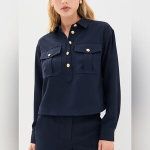 NEW! Veronica Beard Colvin Twill Shirt